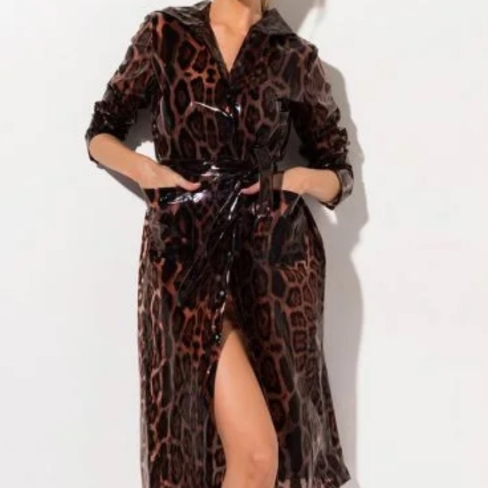 AKIRA Kitty Kay Cheetah PVC Raincoat